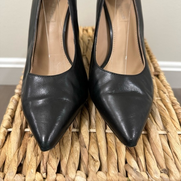 Antonio Melani Holly Black Leather Block Pump Heel 8.5 - Picture 6 of 10